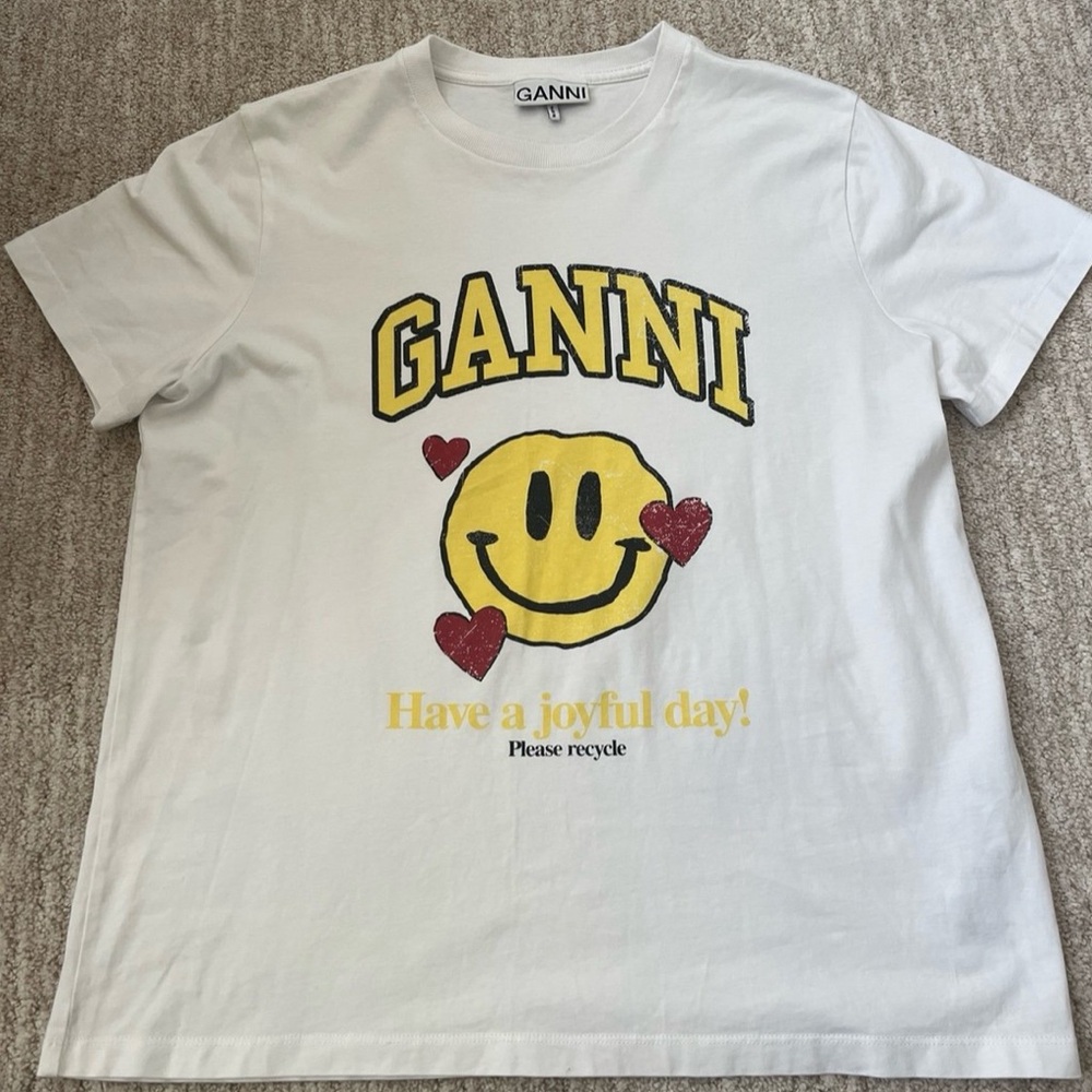 GANNI smile tshirt